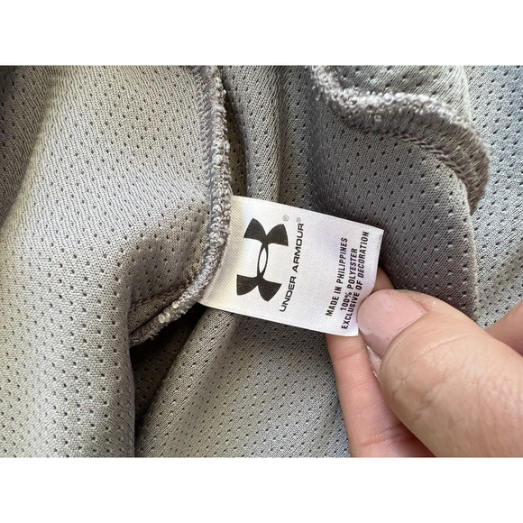 Under Armour Womens Gray Size Small Cowl Neck Semi Fitted Hooded Sweatshirt Gold - Picture 5 of 8